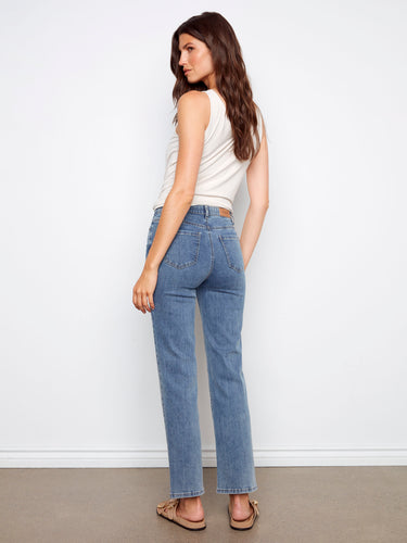 Jean à jambe droite Charlotte - Bleu moyen