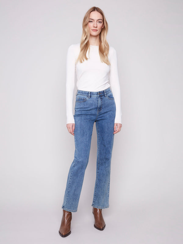 Charlotte Straight Leg Jeans - Medium Blue