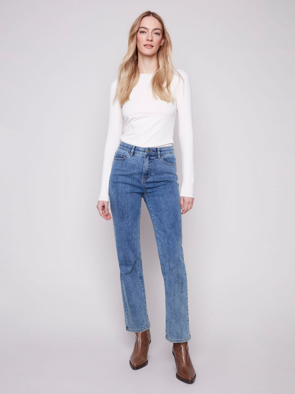 Charlotte Straight Leg Jeans - Medium Blue
