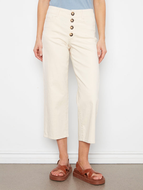 These cropped length pants are perfect for a chic, modern look. Pair them with your favorite top by Charlie B.