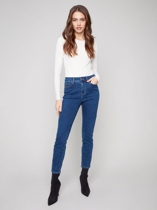 Claudia Slim Leg Jeans - Indigo