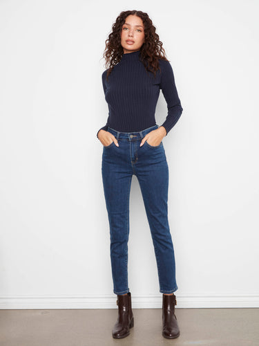 Jean étroit Claudia - Indigo