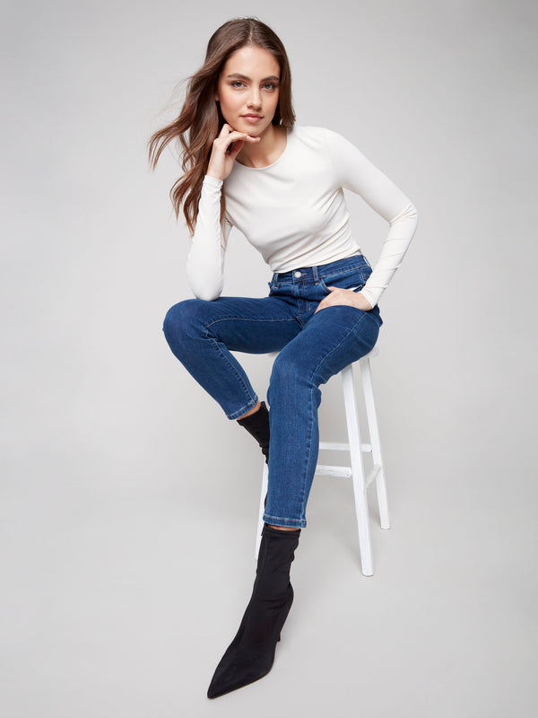 Claudia Slim Leg Jeans - Indigo