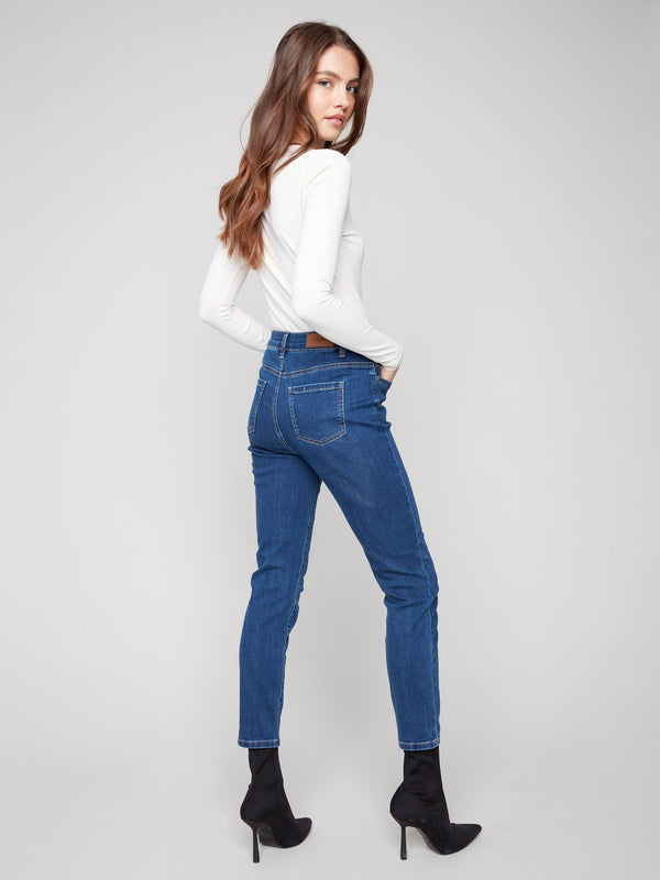 Claudia Slim Leg Jeans - Indigo