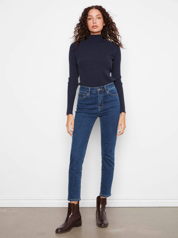 Jean étroit Claudia - Indigo