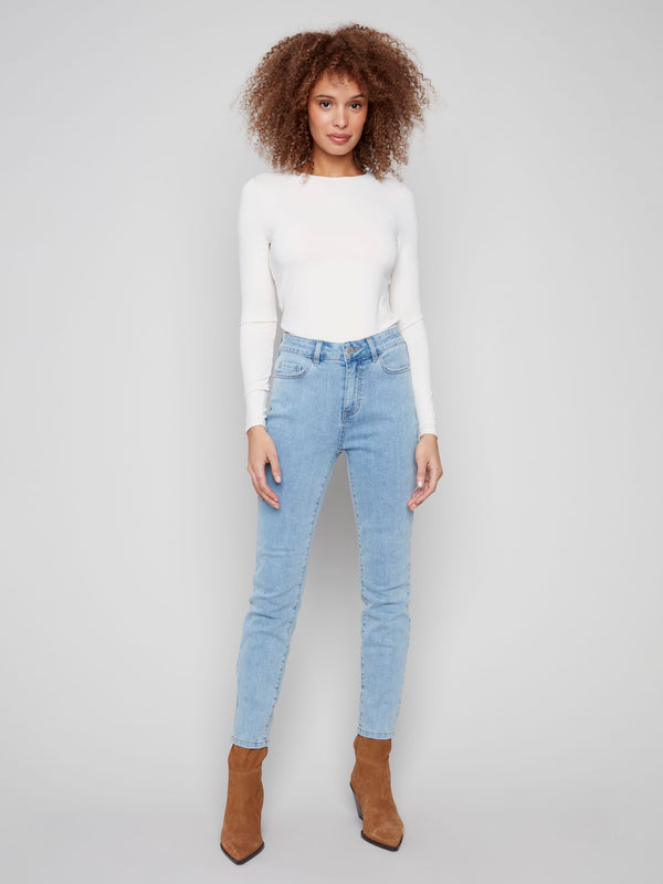 Claudia Slim Leg Jeans - Light Blue