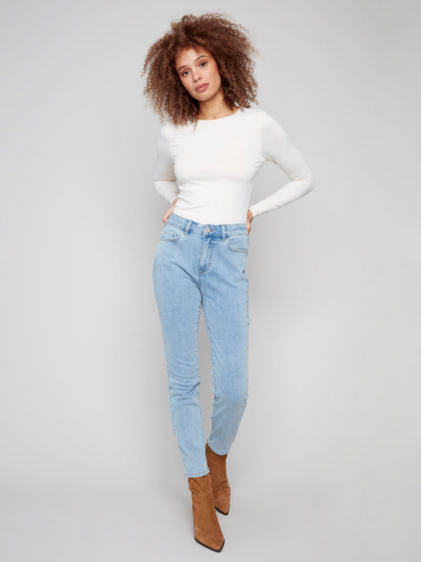 Claudia Slim Leg Jeans - Light Blue