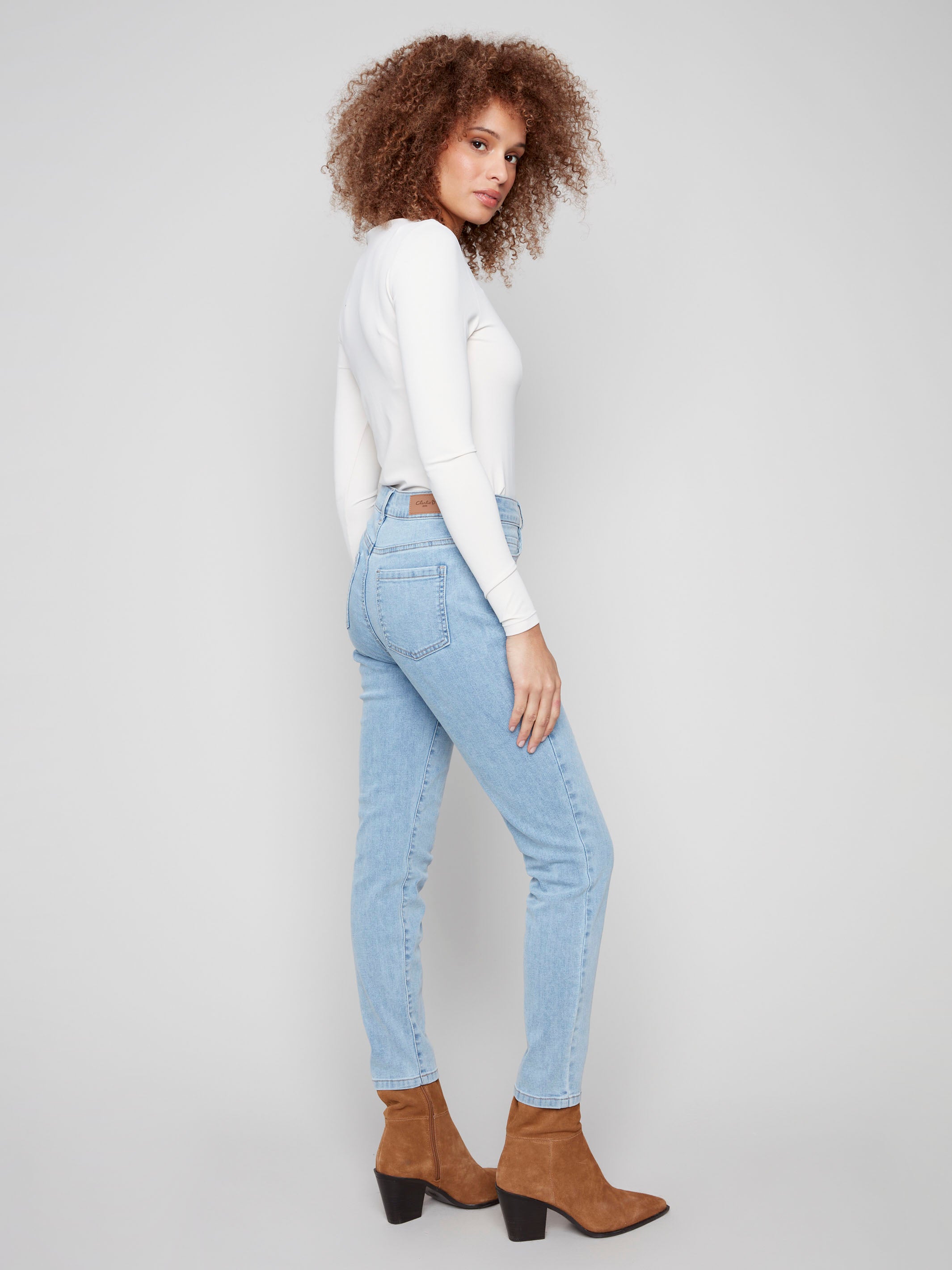 Claudia Slim Leg Jeans - Light Blue