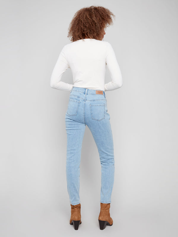 Claudia Slim Leg Jeans - Light Blue