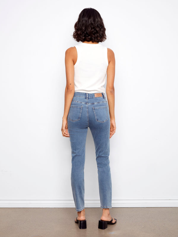 Claudia Slim Leg Jeans - Medium Blue