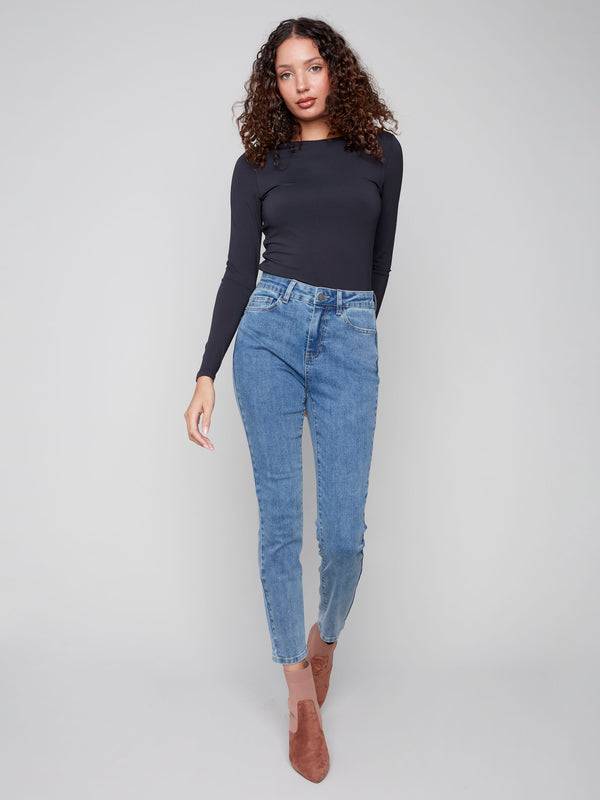 Claudia Slim Leg Jeans - Medium Blue