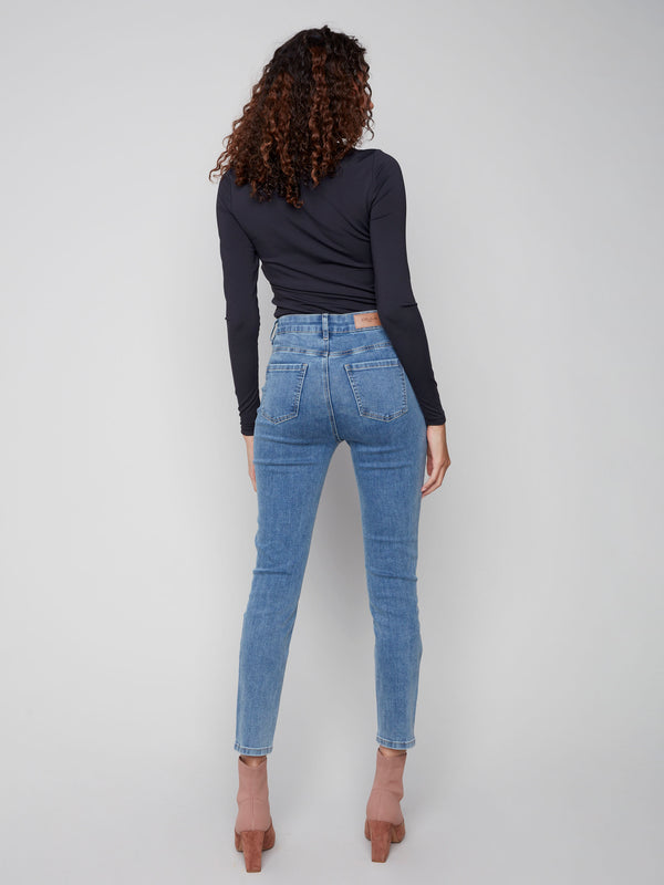 Claudia Slim Leg Jeans - Medium Blue
