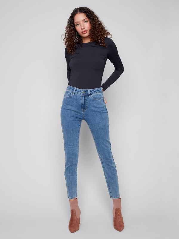 Claudia Slim Leg Jeans - Medium Blue