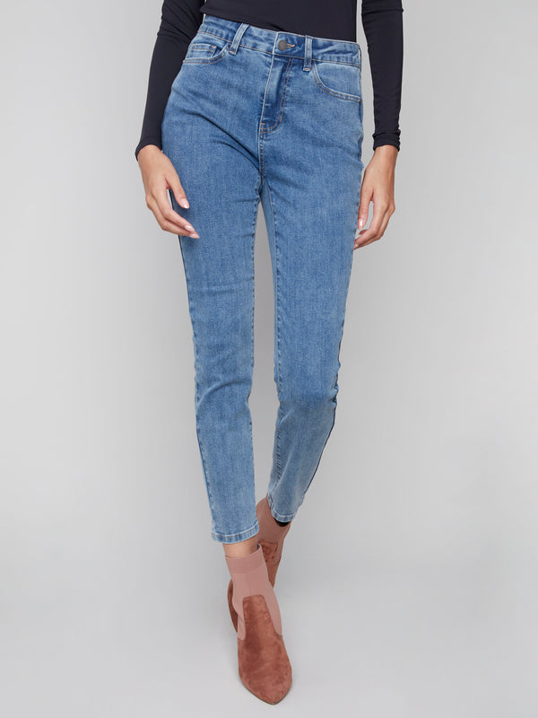 Claudia Slim Leg Jeans - Medium Blue