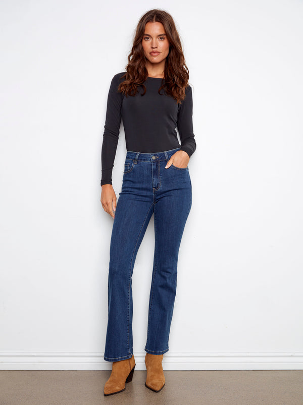 Celine Flare Leg Jeans - Indigo