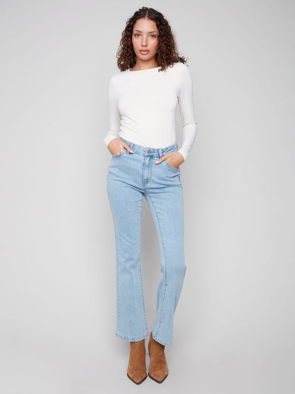 Celine Flare Leg Jeans - Light Blue
