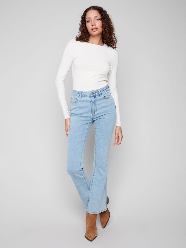 Celine Flare Leg Jeans - Light Blue
