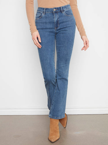 Celine Flare Leg Jeans - Medium Blue