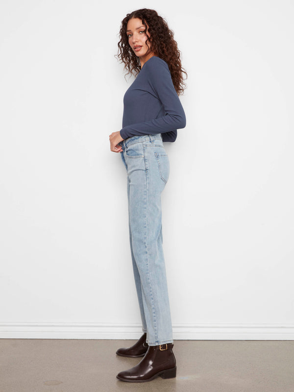 Jean à jambe large Chloe - Bleu pâle