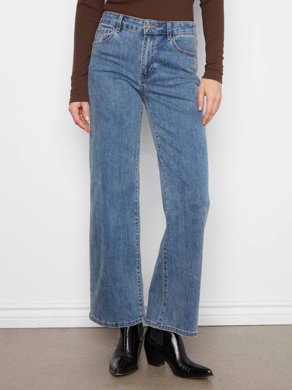 Jean à jambe large Chloe - Bleu moyen