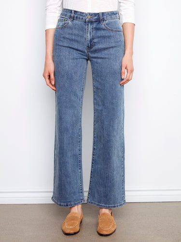 Jean à jambe large Chloe - Bleu moyen