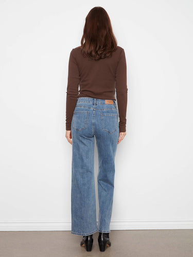 Chloe Wide Leg Jeans - Medium Blue