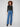 Experience the elegance of blue wide-leg jeans with premium fabric quality by Charlie B.