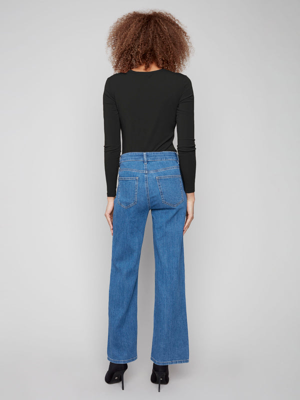 Blue jeans designed with attention to detail and a flattering fit for any occasion by Charlie B.