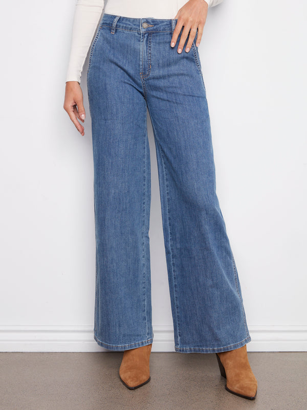 These jeans offer a regular rise with stylish slash pockets for added convenience by Charlie B.