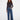Indigo jeans featuring a regular rise and stylish flower patches, perfect for a chic casual look by Charlie B.