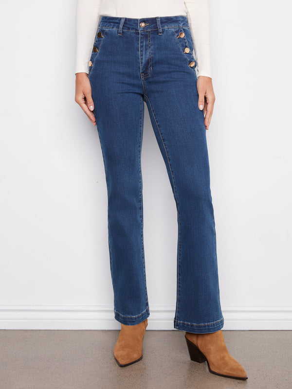 These jeans feature a long length and stylish side pockets, perfect for any occasion, crafted by Charlie B.