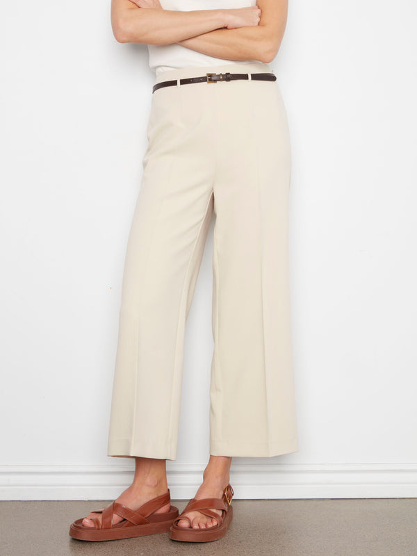The cropped length of these pants provides a modern twist, ideal for showcasing your favorite footwear by Charlie B.