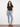 Light blue jeans in slim fit with a cropped length and detailed blanket stitch hem by Charlie B.