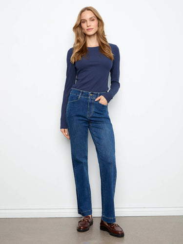 Crafted from stretch denim fabric, these pants ensure comfort and flexibility by Charlie B.