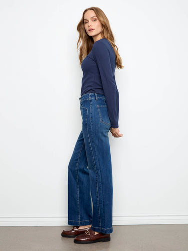 Designed with attention to detail, these denim pants offer both fashion and function for everyday wear by Charlie B.