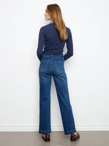 Pair these straight fit jeans with your favorite top for an effortlessly chic look suitable for any occasion by Charlie B.