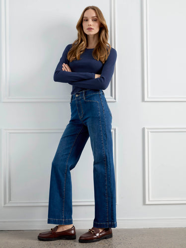 Denim pants featuring a straight fit design, perfect for casual outings by Charlie B.