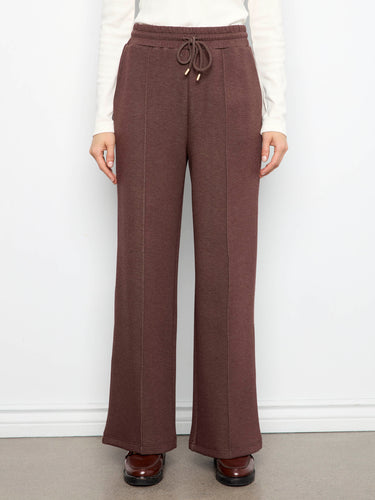 Jogger pants in Heather-Espresso with slash pockets, designed for comfort and style by Charlie B.