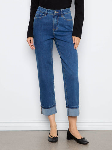 These jeans boast a straight-leg design and classic five-pocket style, perfect for versatile styling options by Charlie B.