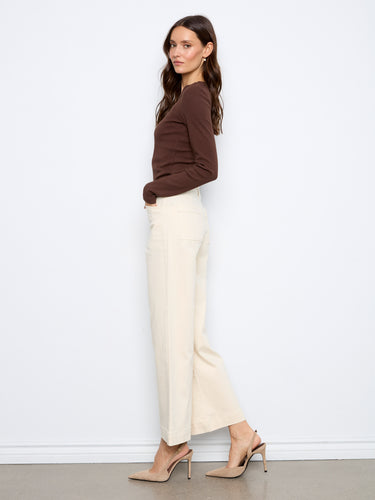 Experience comfort and style in these ankle-length pants made from premium stretch twill fabric by Charlie B.