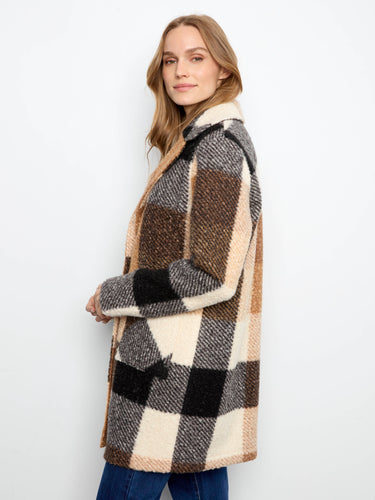 The chic longline design of this coat adds sophistication to any ensemble while keeping you cozy and stylish by Charlie B.