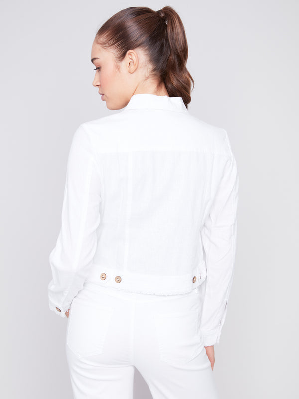 Veste en mélange de lin - Blanc