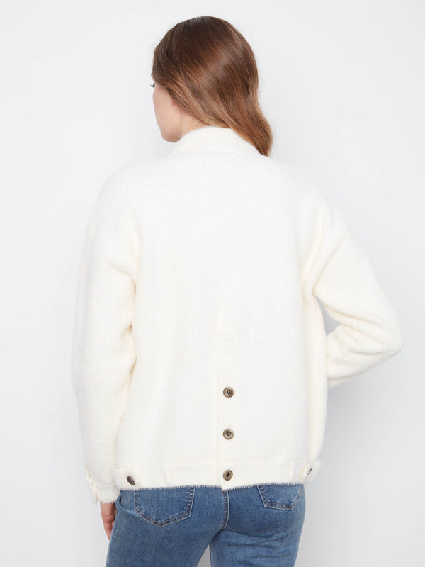 Soft Knit Jacket - Ecru