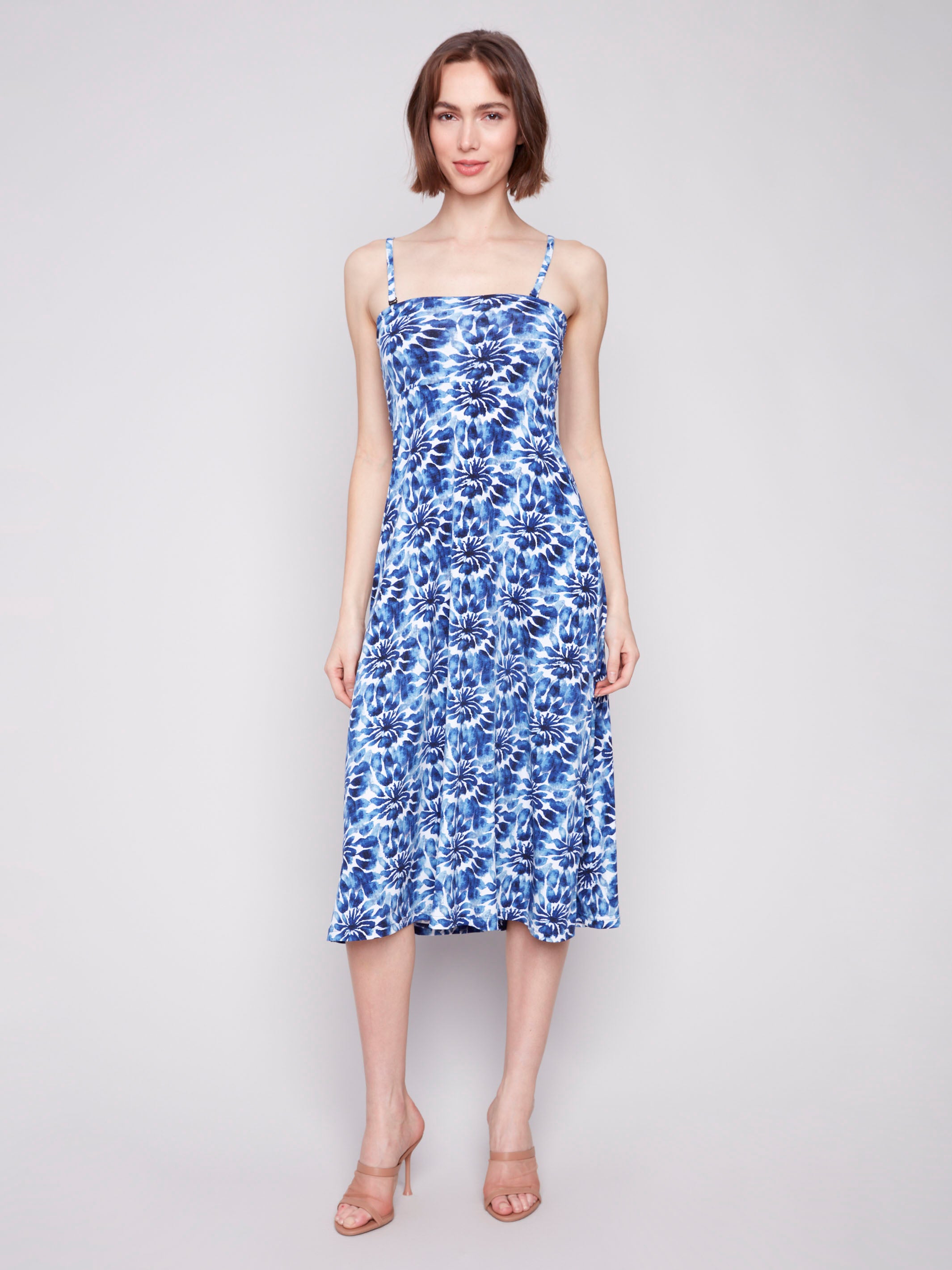 Convertible skirt and dress in stretch fabric by Charlie B.