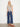 Striped Linen Blend Tie-Front Blouse - Denim