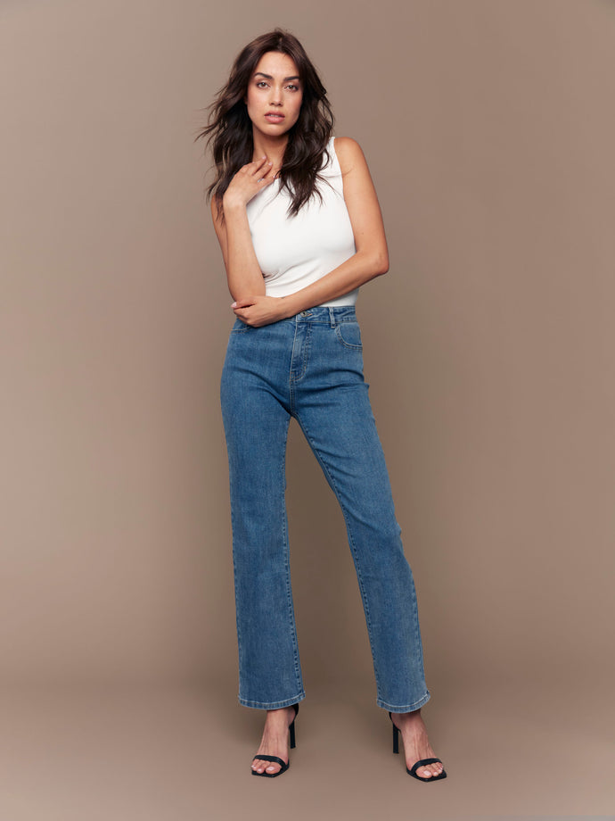 Celine Flare Leg Jeans - Charlie B Collection Canada
