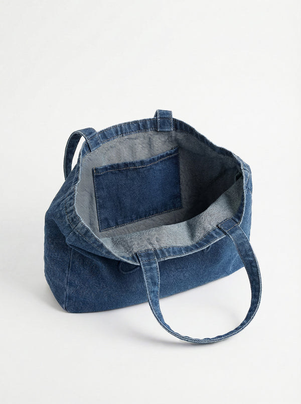 Denim Tote Bag - Medium Blue