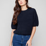 Moonlight knit sweater featuring plush texture and balloon-shaped sleeves for a cozy feel by Charlie B.