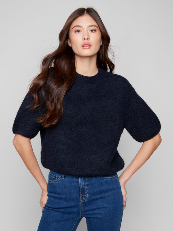 Soft balloon sleeve knit with a relaxed fit, perfect for casual wear by Charlie B.