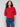 Crimson sweater featuring balloon-shaped elbow sleeves and a relaxed fit, perfect for casual wear by Charlie B.